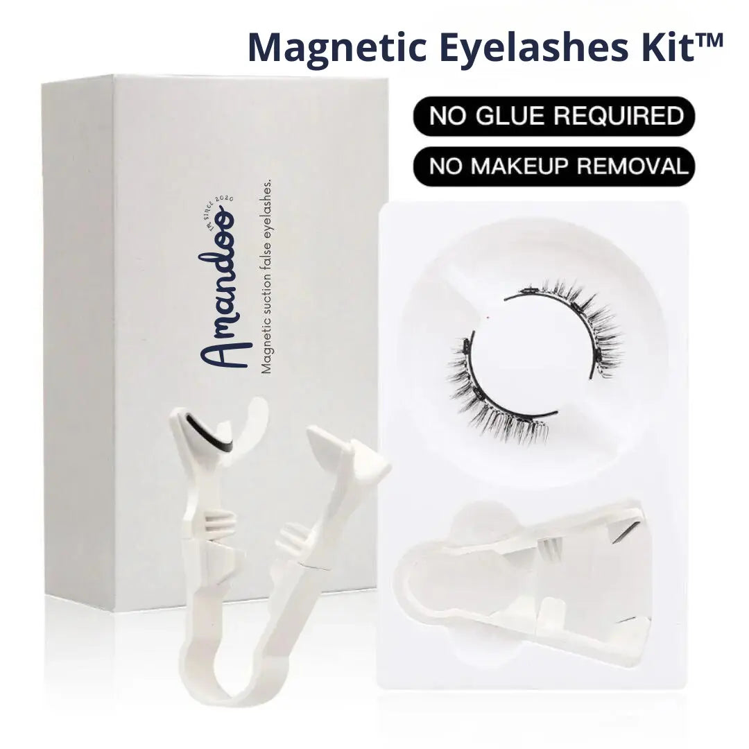 no glue required, no makeup removal, the viral magnetic eyelashes kit,